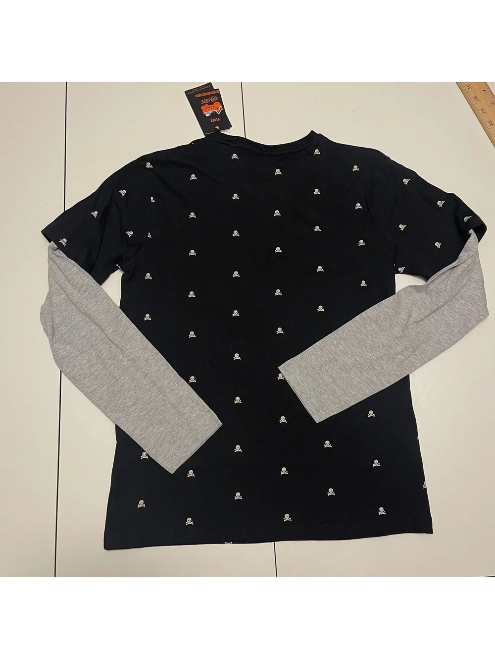 Denim & Flower Boy's Size 13/14 Trick or Treat Halloween Long Sleeve Tee Shirt